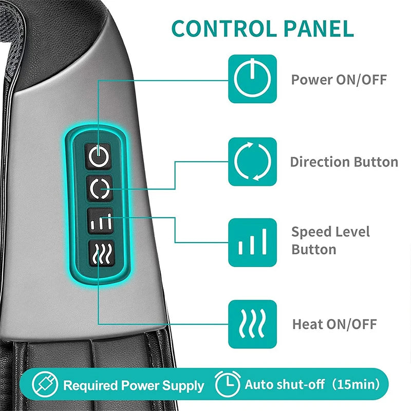 Neck and Shoulder Massager with Heated Back Massager