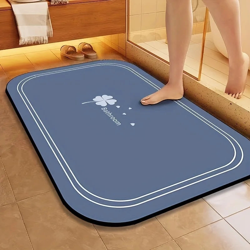 1pc Diatomite Bath Mat Quick Dry Super Absorbent Non-slip Floor Mat for Bathroom Shower