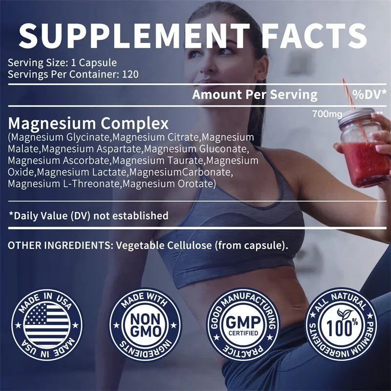 Magnesium Complex - Bone & Heart Health Supplement 120pcs