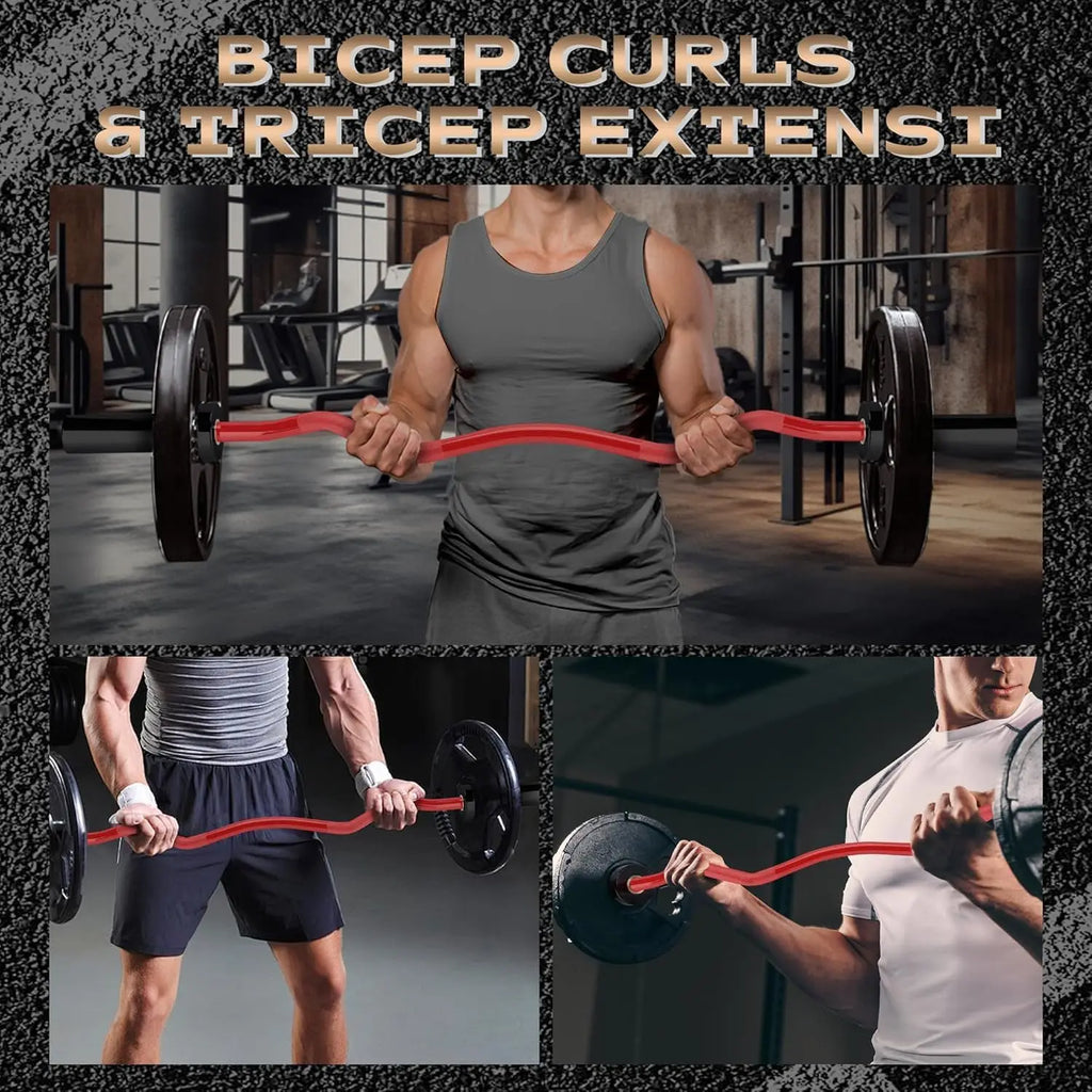 Barbell Bar for Weightlifting Powerlifting - 4FT Short EZ Curl Bar