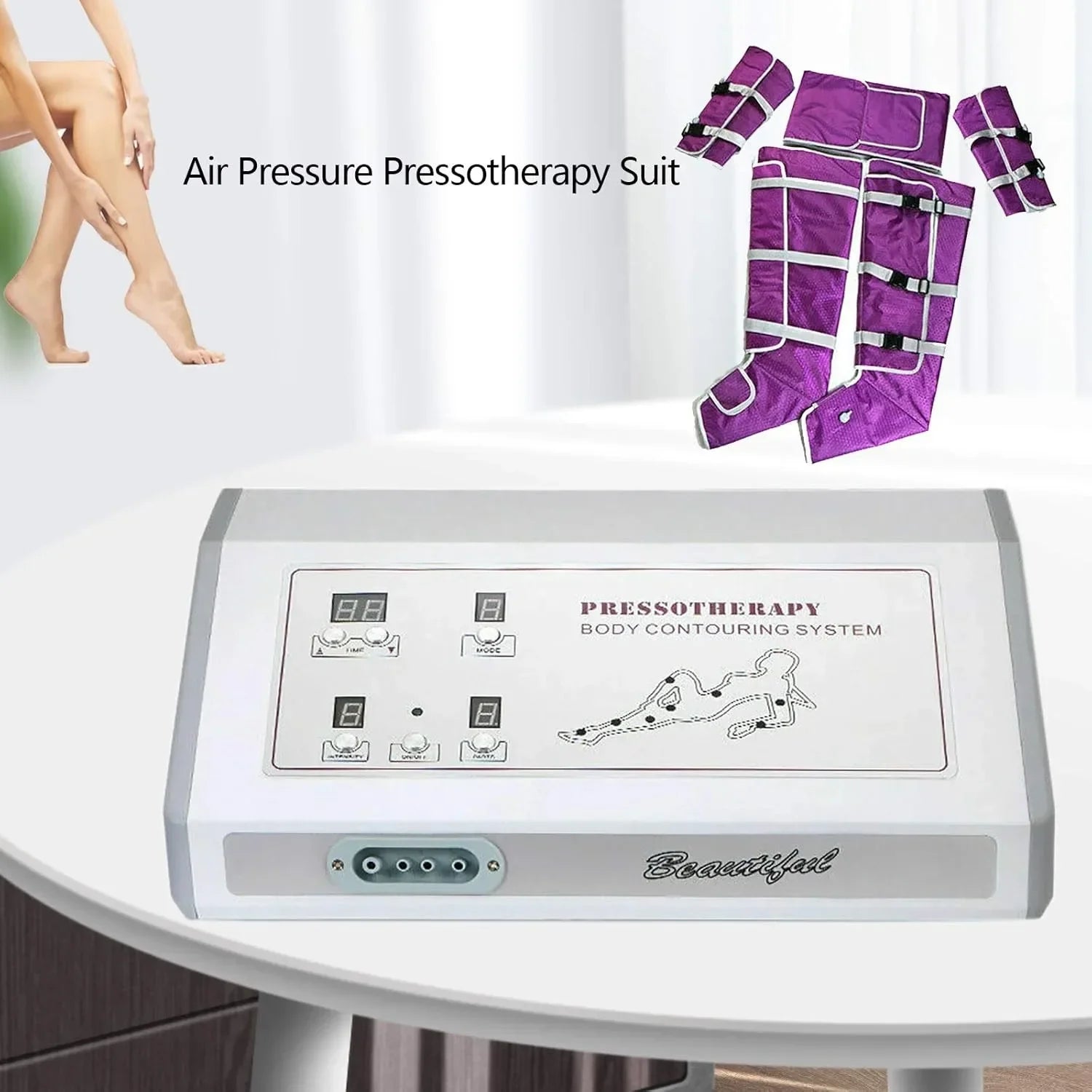 50W Pressotherapy Air Pressure Machine Slimming Suit Body Massager
