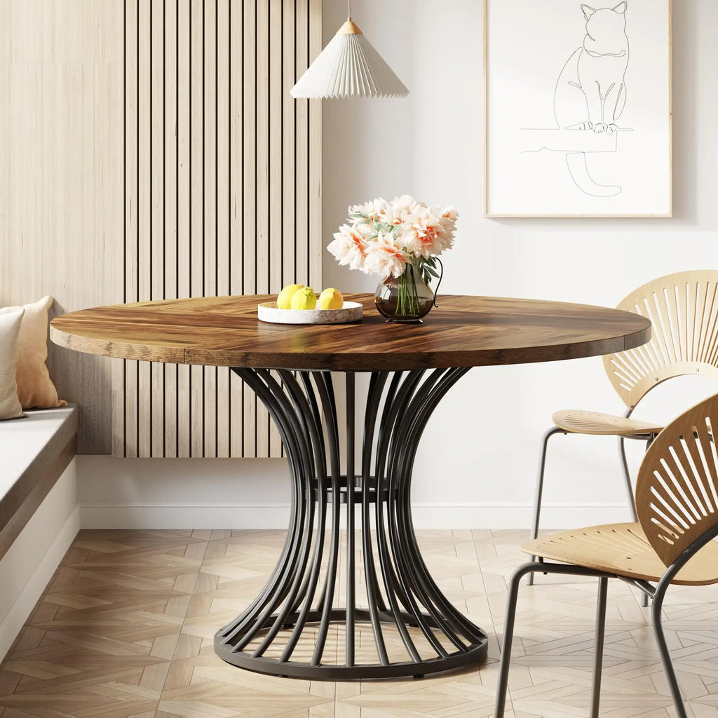 Round Dining Kitchen Table for 4-6 People
