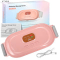 Cordless Back Belt Heating Pad Stomach Massager with Red Light Therapy