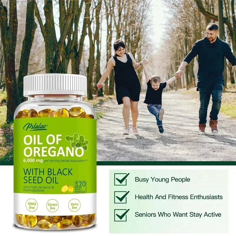 Oregano Oil Softgels - with Oregano & Black Seed Oil