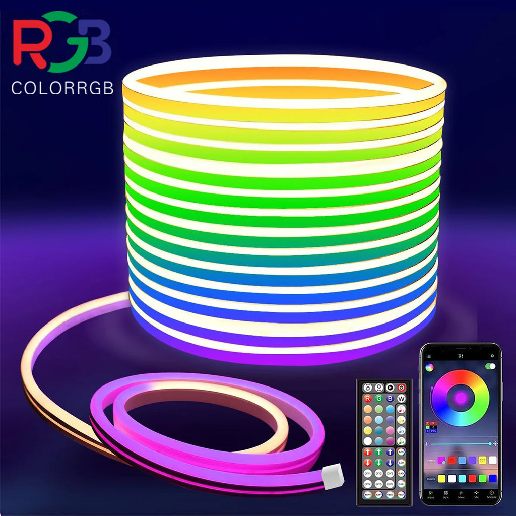 Neon LED Rope Lights,  LED Lights Flexible Light Strip With Remote And APP Control