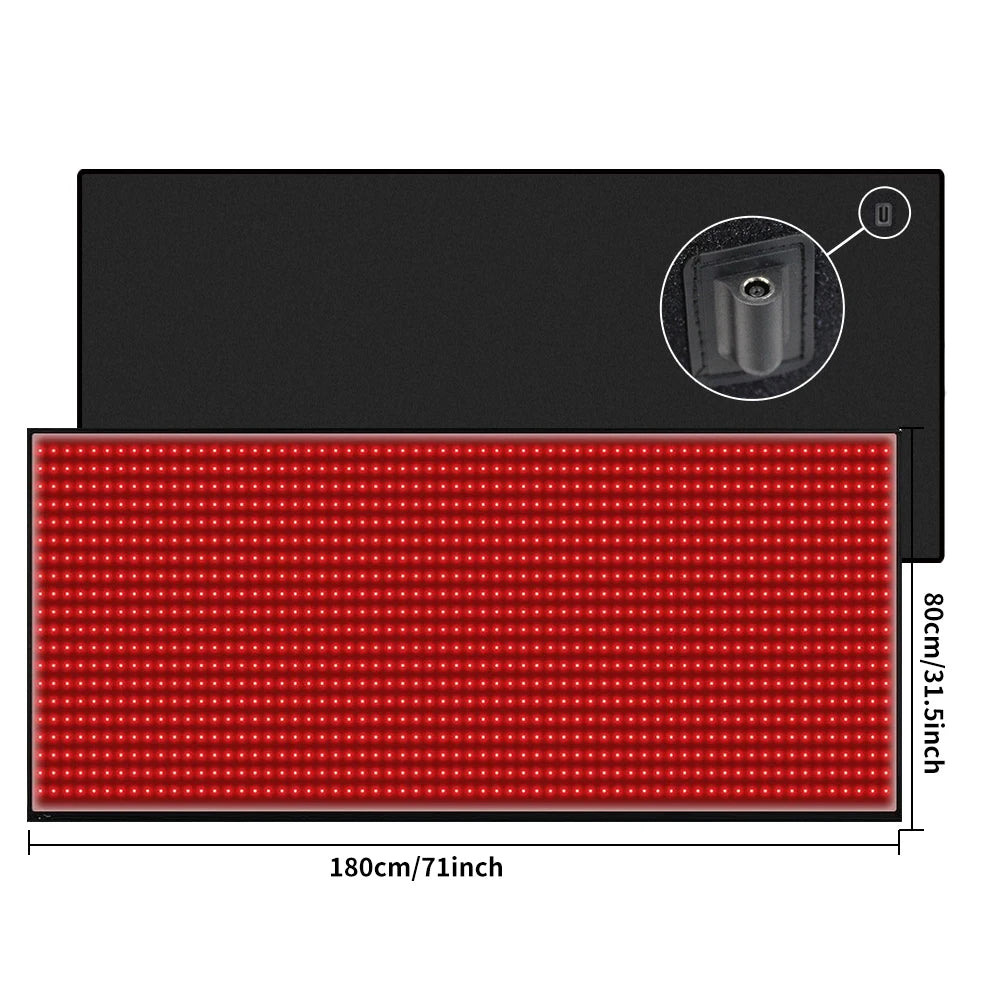 Full Body Red Light Mat LEDs Blanket for Pain Relief Wellness Muscle Relax Recovery