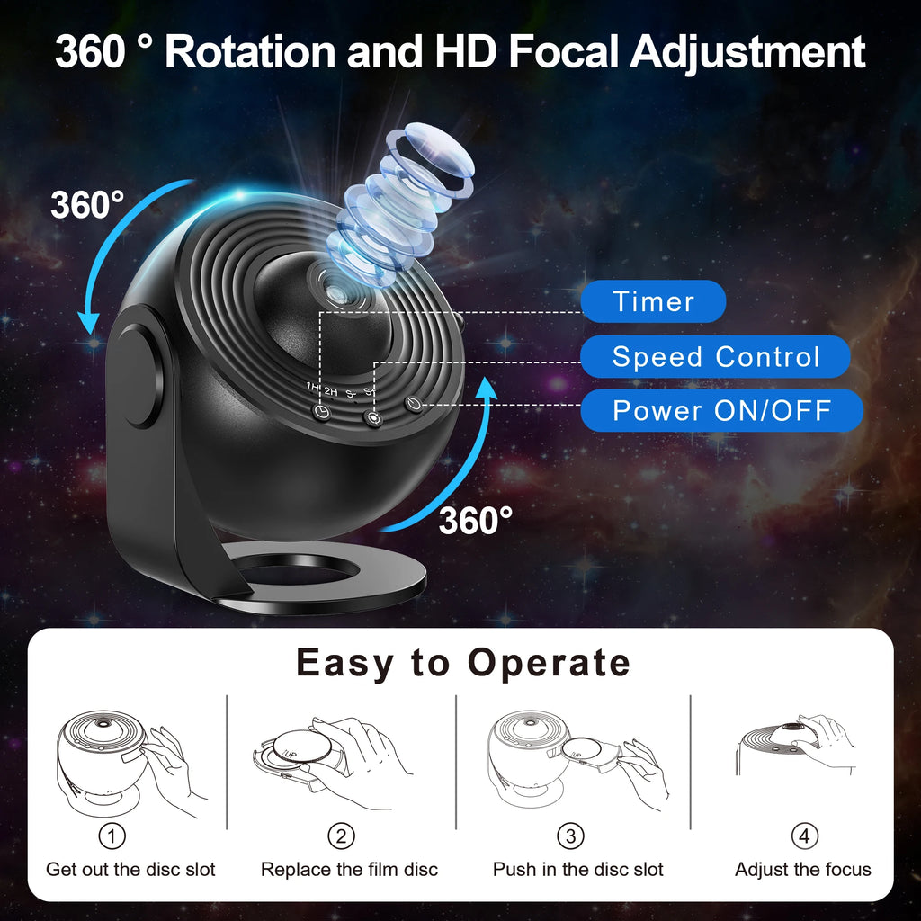 Galaxy Projector, Planetarium Star Projector Sky Night Light ,Solar System Constellation Moon
