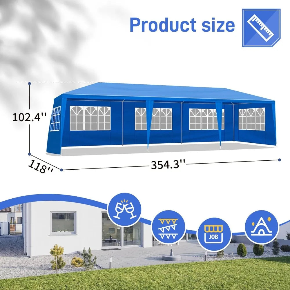 Party Tent with 8 Removable Sidewalls and 2 Doors