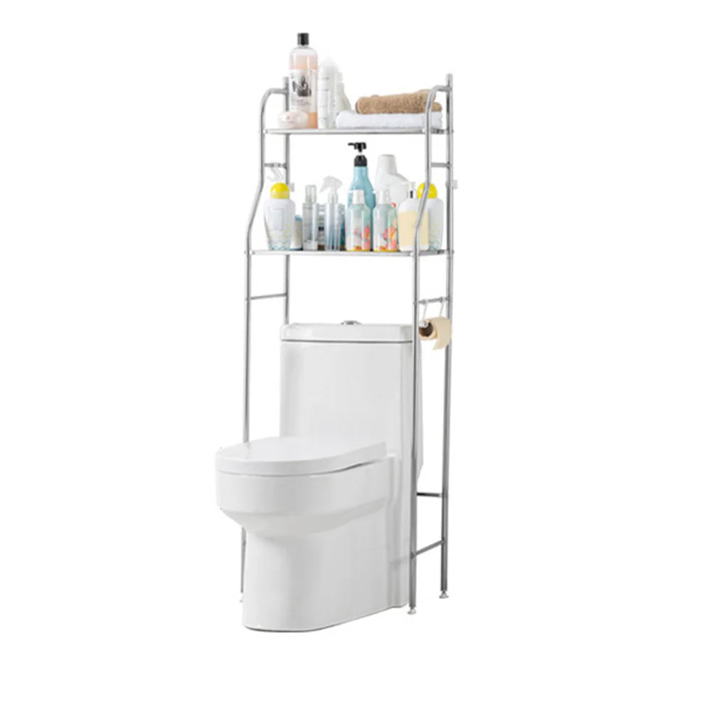 Over Toilet Storage Shelf, Metal Bathroom Shelves with Paper Holder and Removable