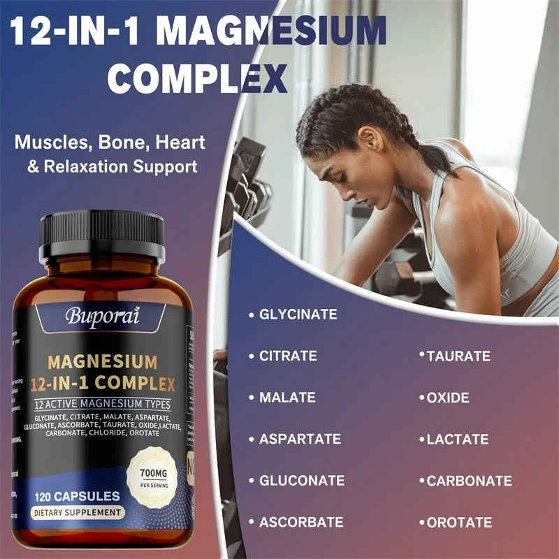 Magnesium Complex - Bone & Heart Health Supplement 120pcs