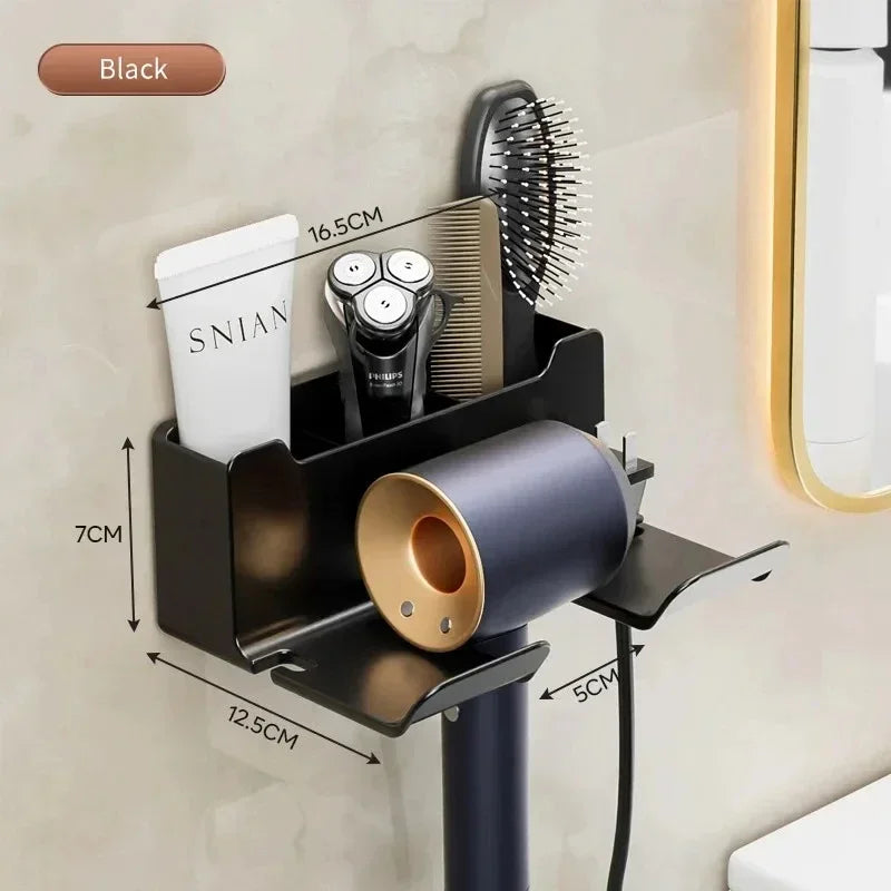 Hair Dryer Holder Stand Hairdryer Organizer Blower Holder Shelf