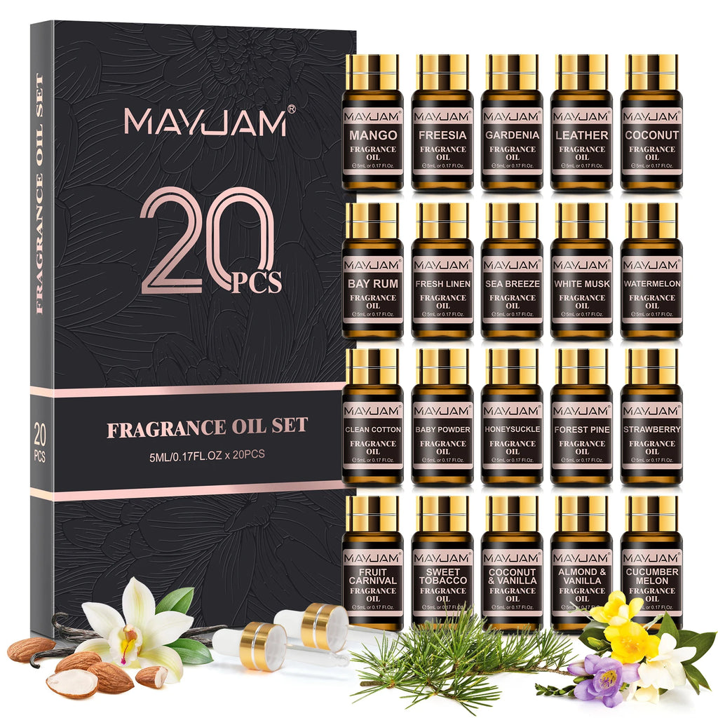 20 Bottles Essential Oils Gift Box Scents