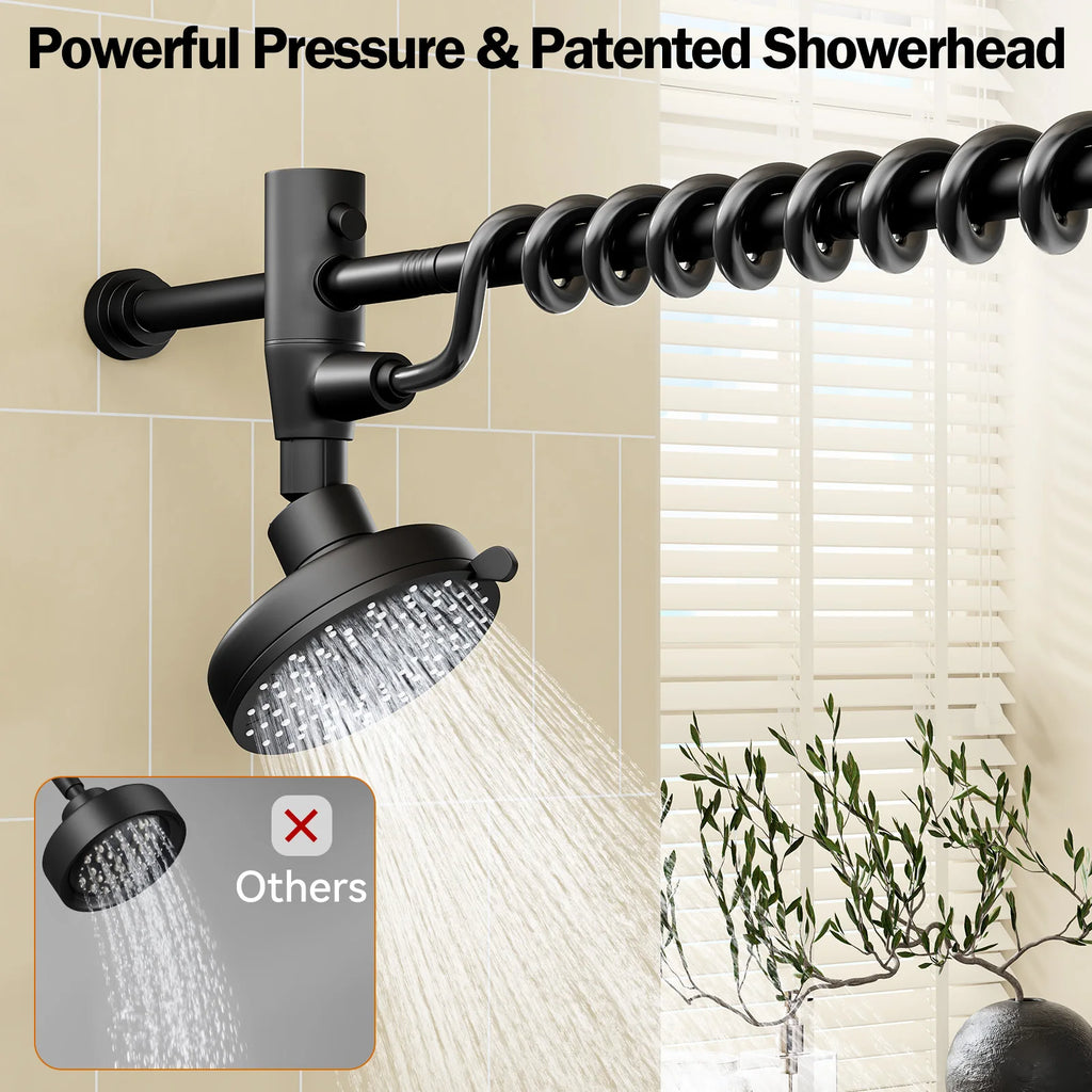 Dual Shower Head with Original Adjustable Slider, High Pressure Double Shower Head