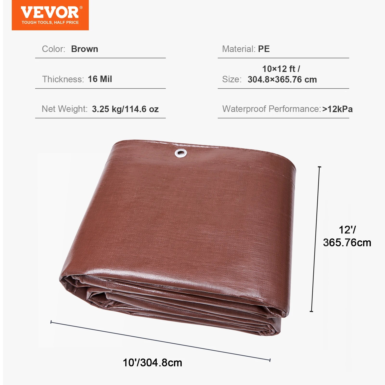 Heavy Duty Tarp Waterproof  Tarps Cover Multi-Purpose