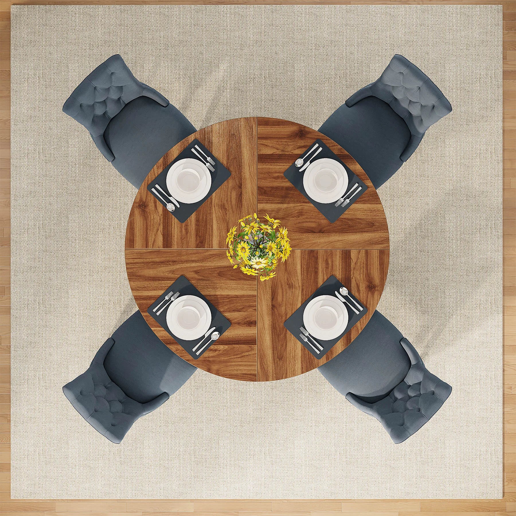 Round Dining Table Small Dinner Table