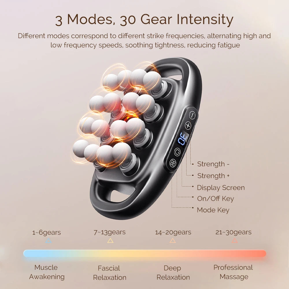 16-Head Fascia Body Massage Gun Back and Waist Massager Neck Shoulder Massager