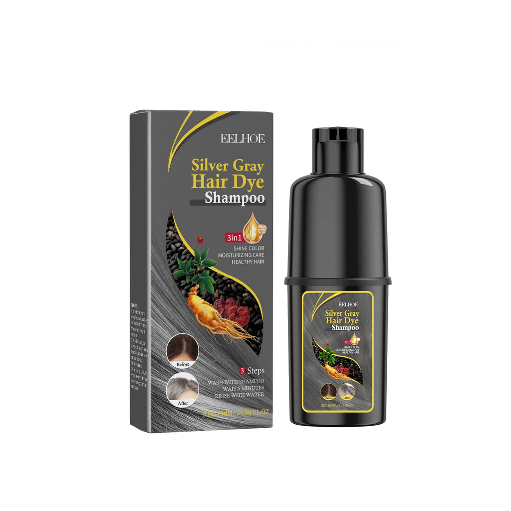Hair Dye Shampoo for Silver Gray, Make Hair Soft Shiny