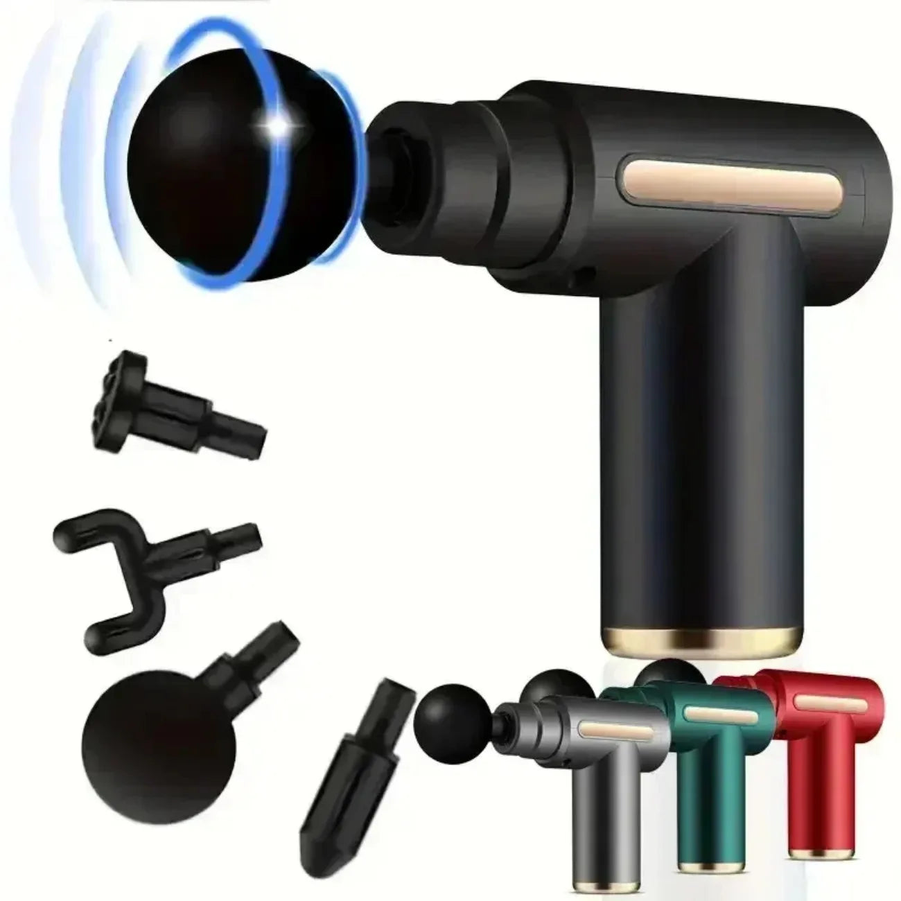 Mini USB Massage Gun with Multiple Massage Fixtures