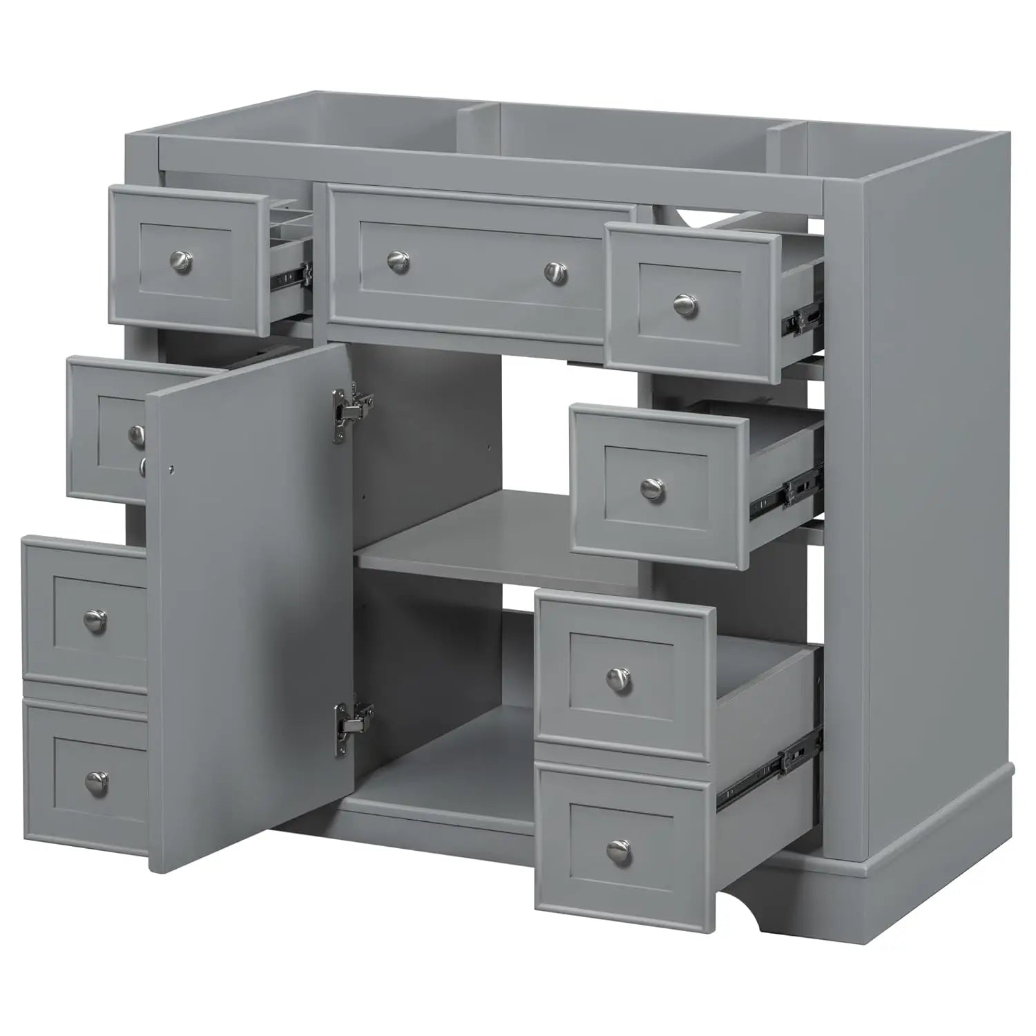 Bathroom Vanity Cabinet Sink Top Combo Single Door 3 Drrawers