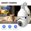 Light Bulb Security Cameras Outdoor Wireless WiFi Camera, 360 Degree, Light Socket Screw In