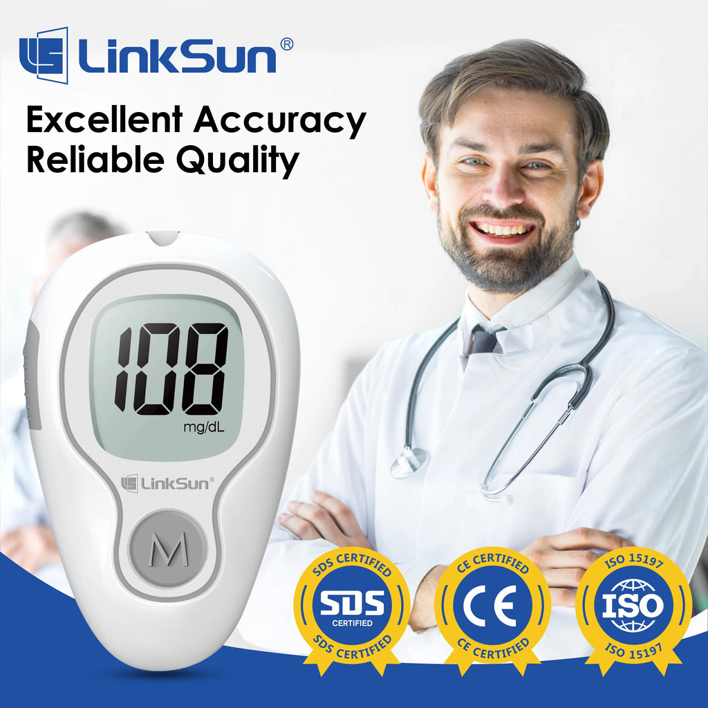 Blood Glucose Meter Glucometer Complete Kit Diabetes Accessories Finger Blood Digital Glucose Sugar Test Machine