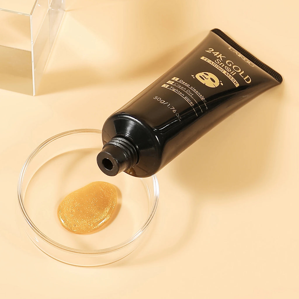 24K Gold Snail Peel-Off Mask Deep Cleansing Blackhead Removal Treatment