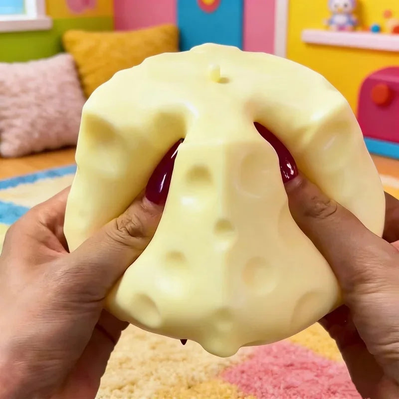 Simulation Squishy Stress Relief Cheese Pinch Fidget Toy
