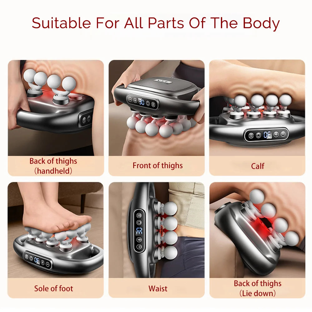 16-Head Fascia Body Massage Gun Back and Waist Massager Neck Shoulder Massager