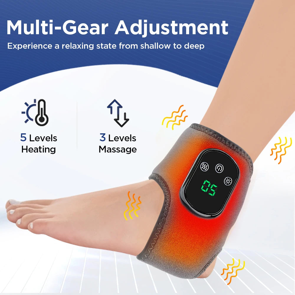 Electric Ankle Vibration Therapy, Foot Ankle Wrist Joint Protection Pain Wrap