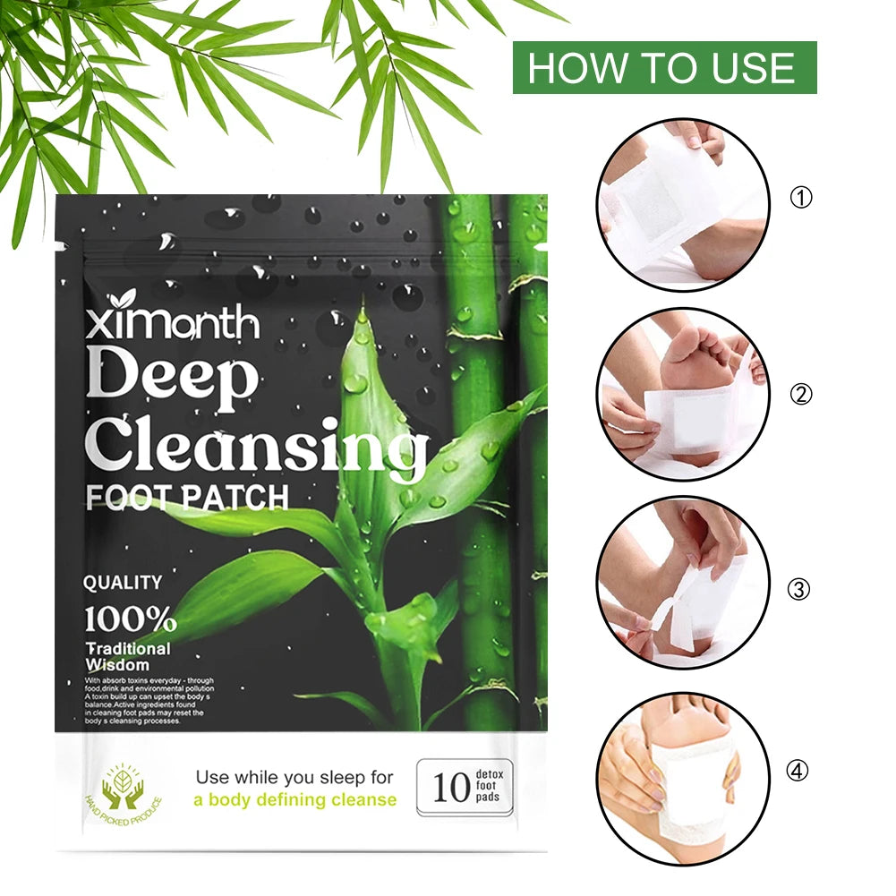 10-100PCS Detox Foot Patches Stress Relief Feet Deep Sleep Herbal Detox Sticker