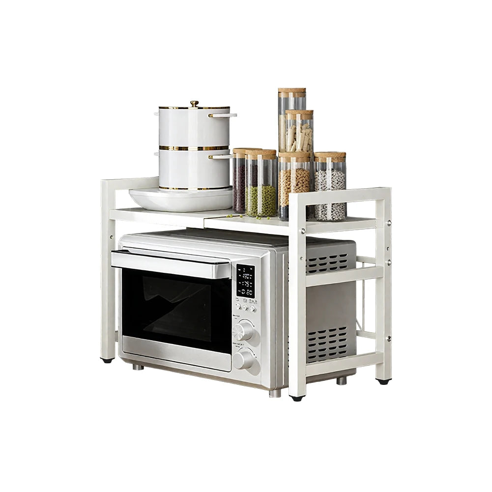 1pc Expandable Microwave Shelf Organizer, Moisture And Rust Proof
