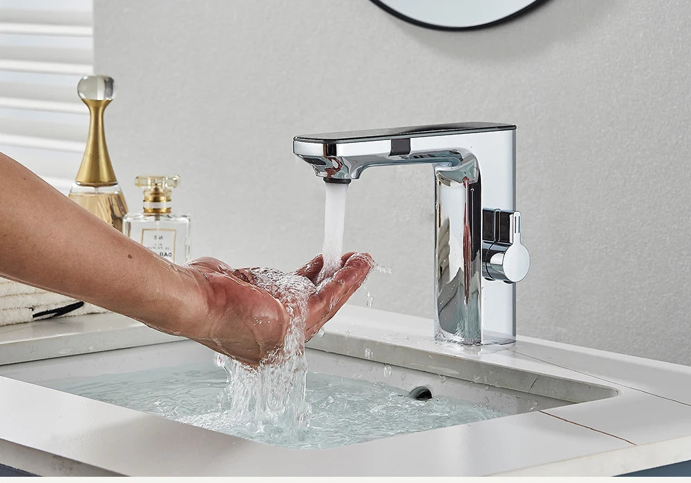 Touchless Smart Digital Display Bathroom Sink Faucets