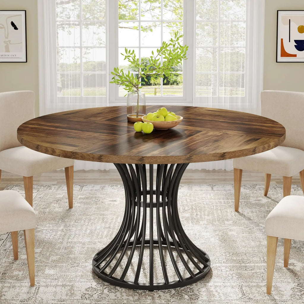 Round Dining Kitchen Table for 4-6 People