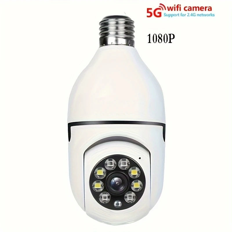 Light Bulb Security Cameras Outdoor Wireless WiFi Camera, 360 Degree, Light Socket Screw In