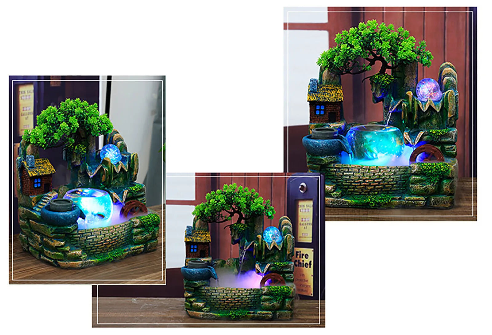 Desktop Fountain Waterfall Landscape Rockeries