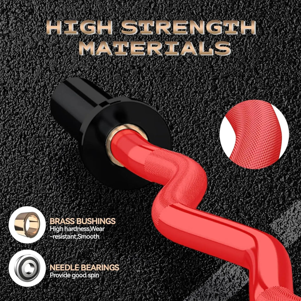 Barbell Bar for Weightlifting Powerlifting - 4FT Short EZ Curl Bar