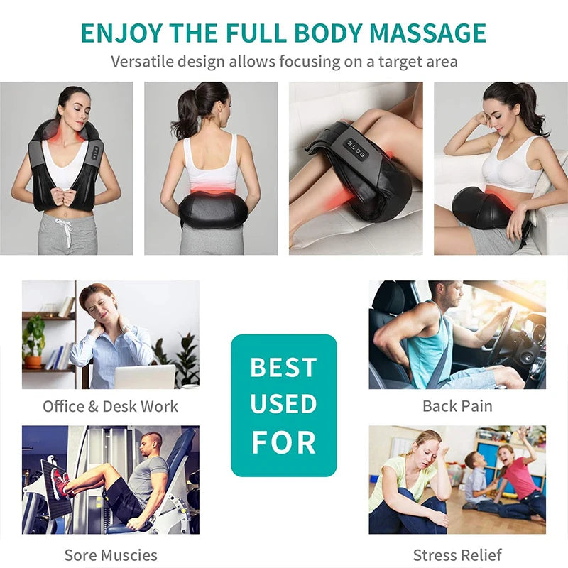Neck and Shoulder Massager with Heated Back Massager