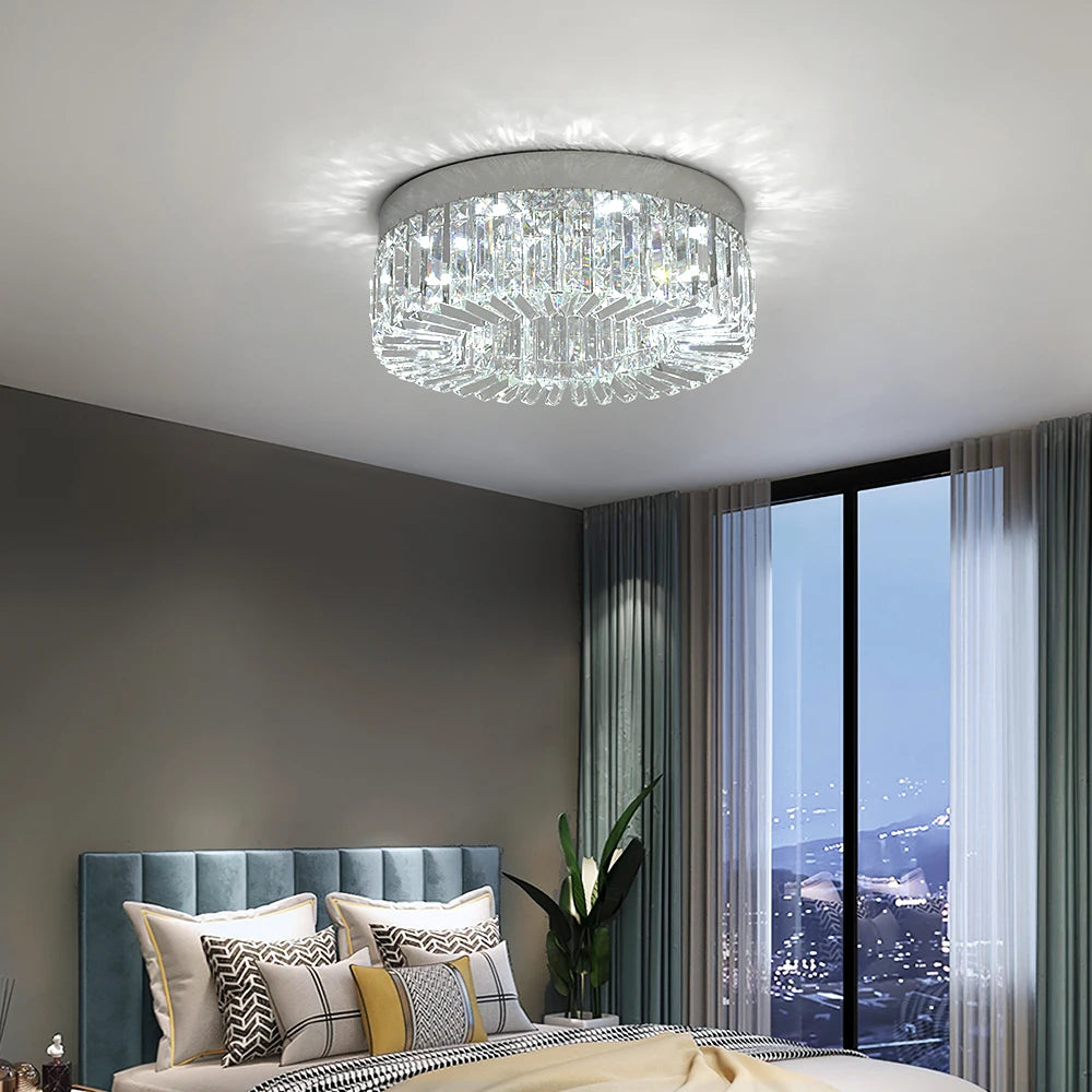 Crystal Ceiling Lamp Gold Luxury Modern Chandeliers